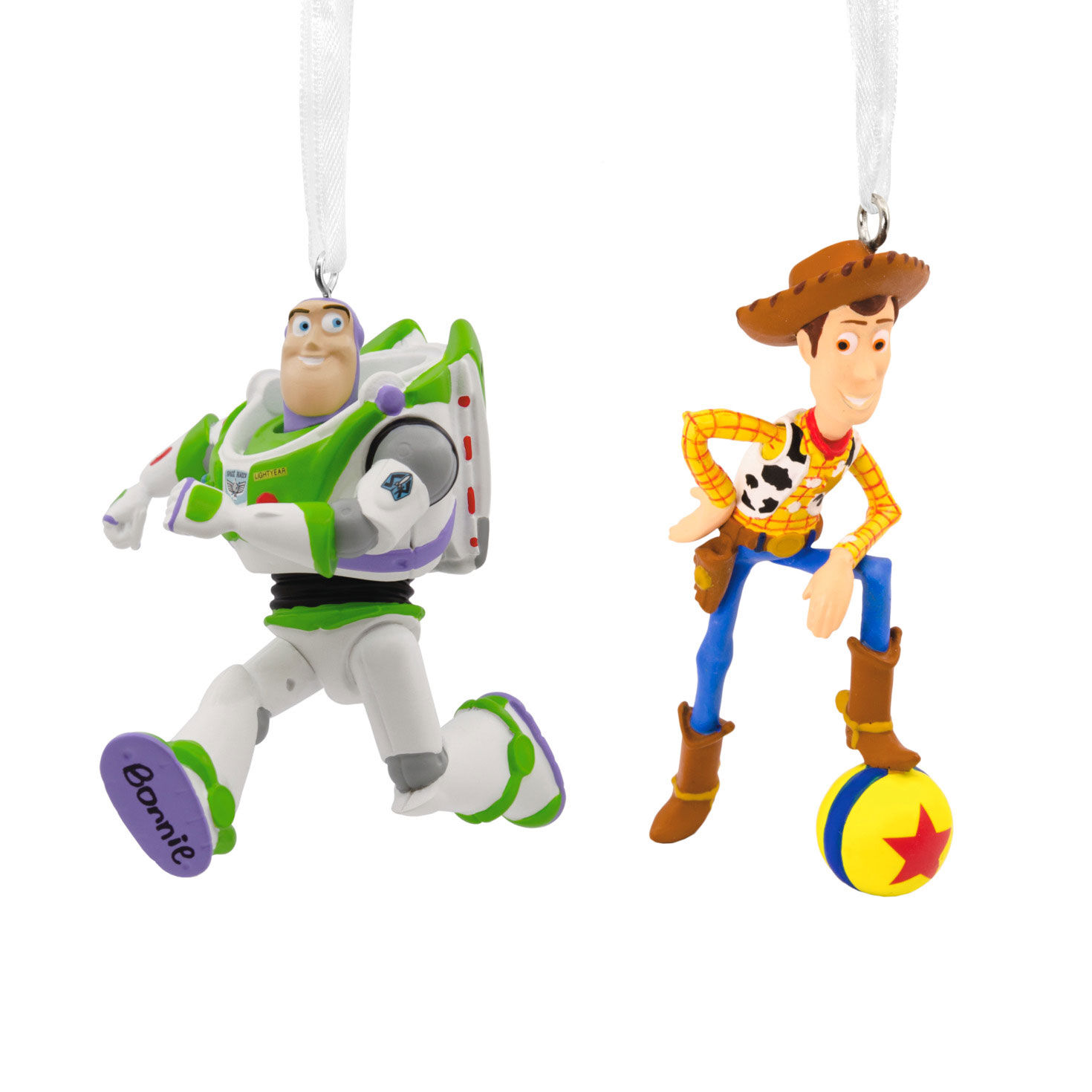 Disney/Pixar Toy Story Woody and Buzz Lightyear Hallmark Ornaments, Set of 2
