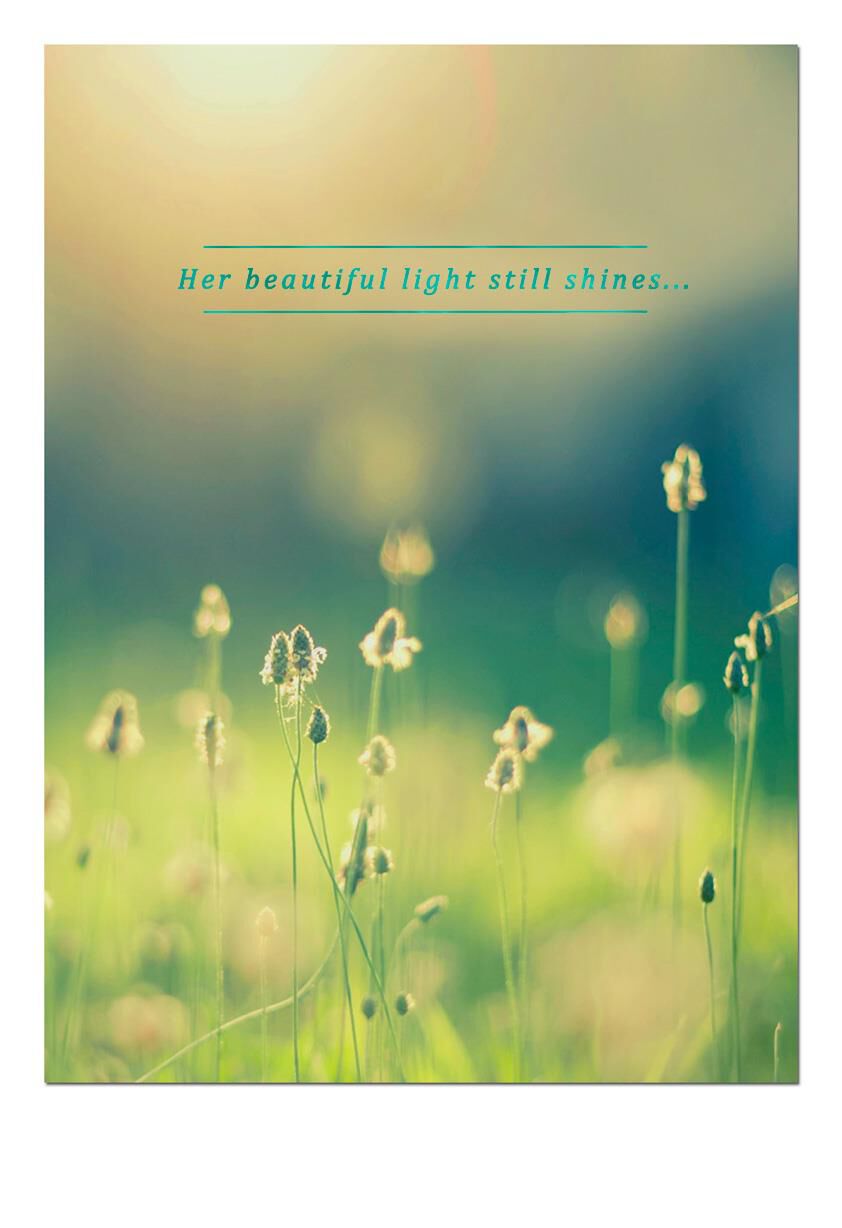 Sunlight on a Meadow Sympathy Card