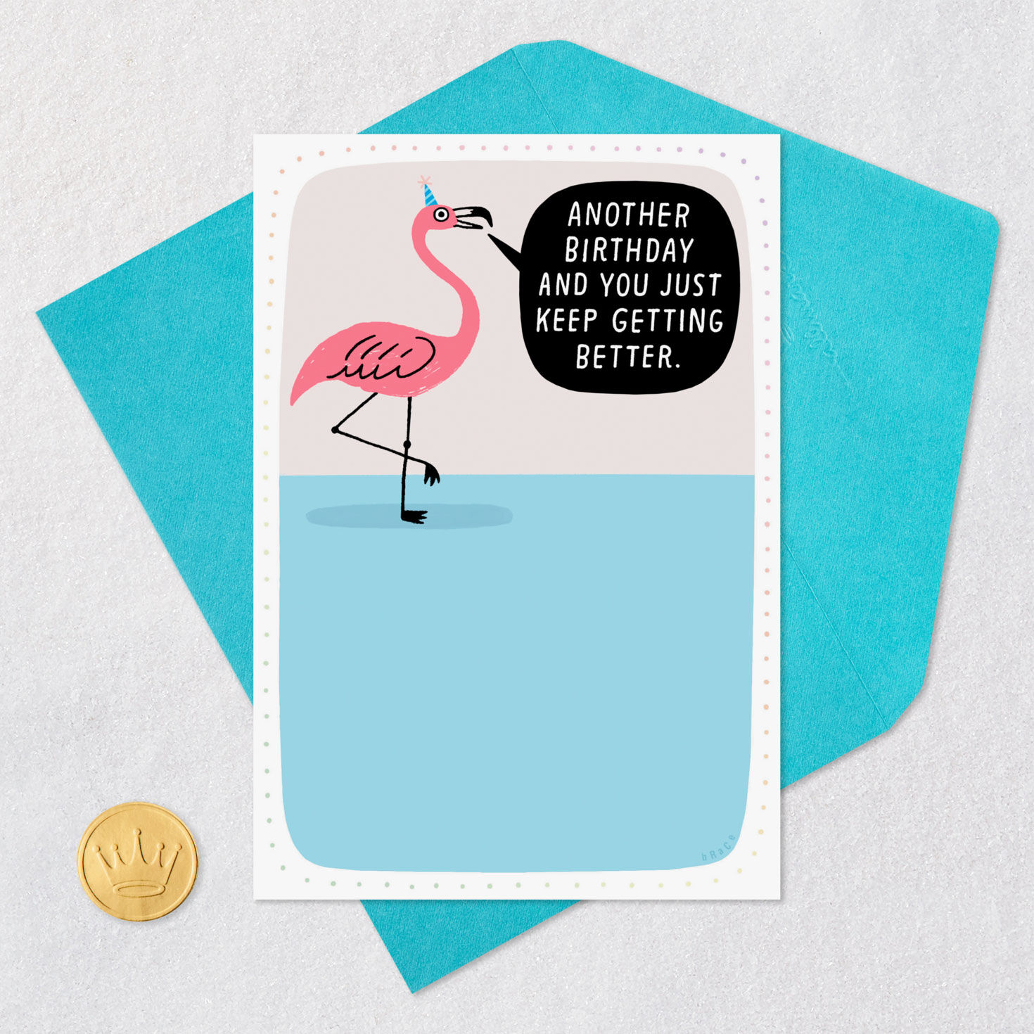 Years of Practice Funny Birthday Card Card Front with Envelope and Gold Seal image number 5