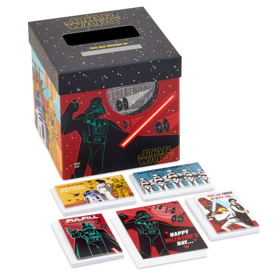Star Wars™ Kids Classroom Valentines Set With Cards and Light-Up Mailbox With Sound