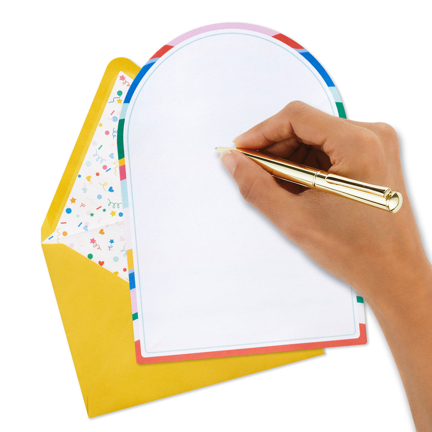 Arch With Squiggles and Squares Stationery Set signing note image number 6