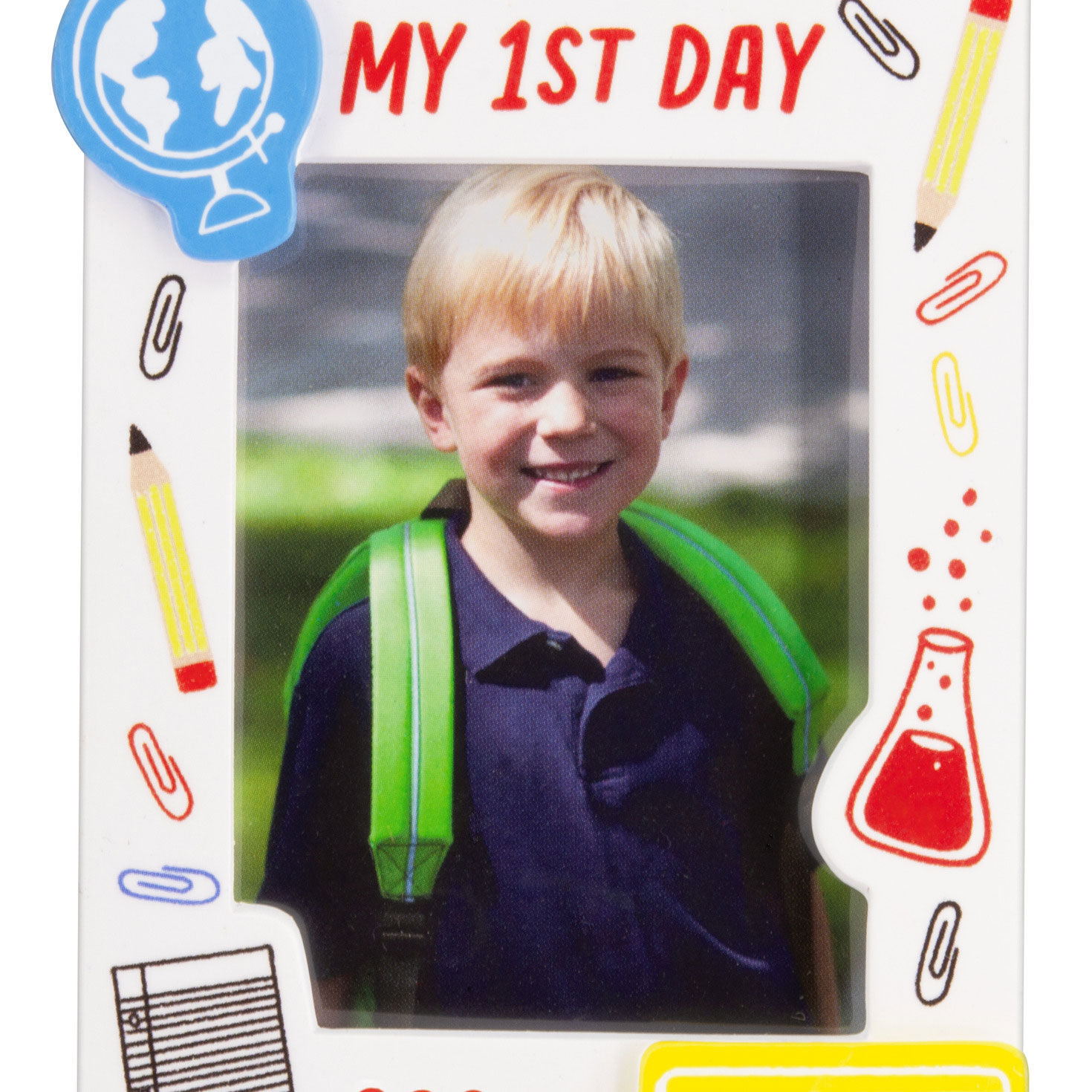 First Day of School Photo Frame Christmas Ornament closeup view image number 5