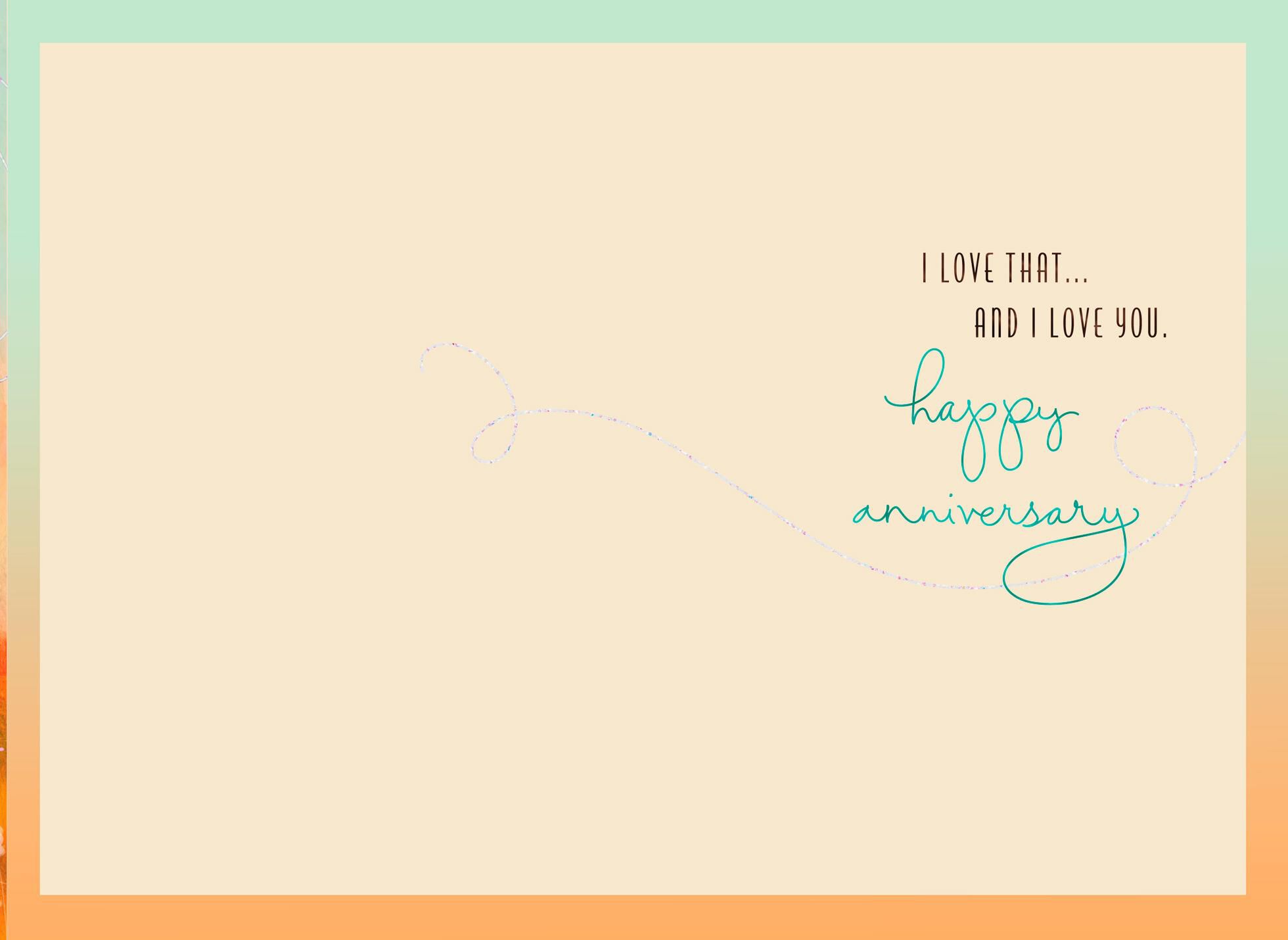 You Brighten My World Anniversary Card