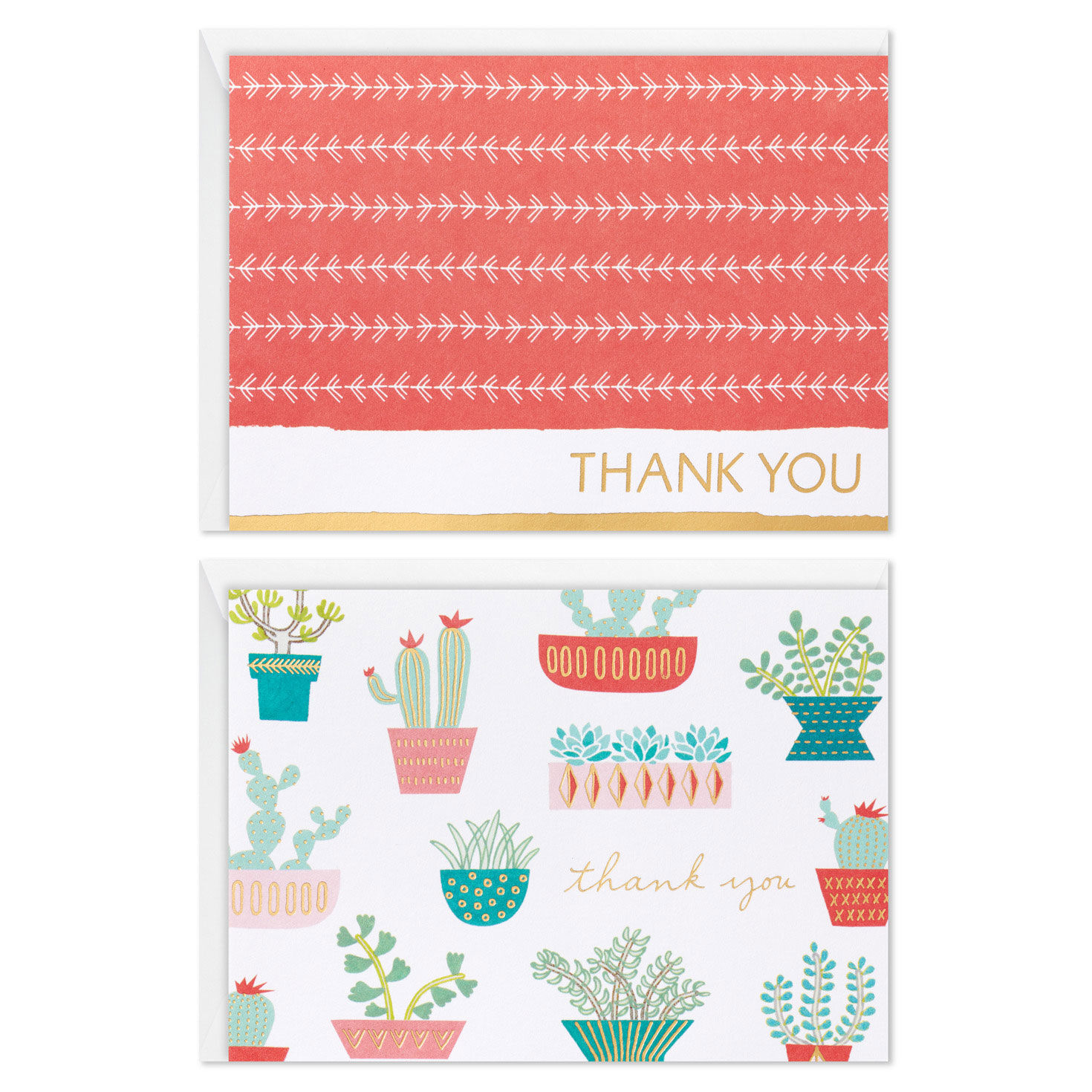 Succulents and Arrows Assorted Blank Thank-You Notes, Pack of 50, , large image number 2