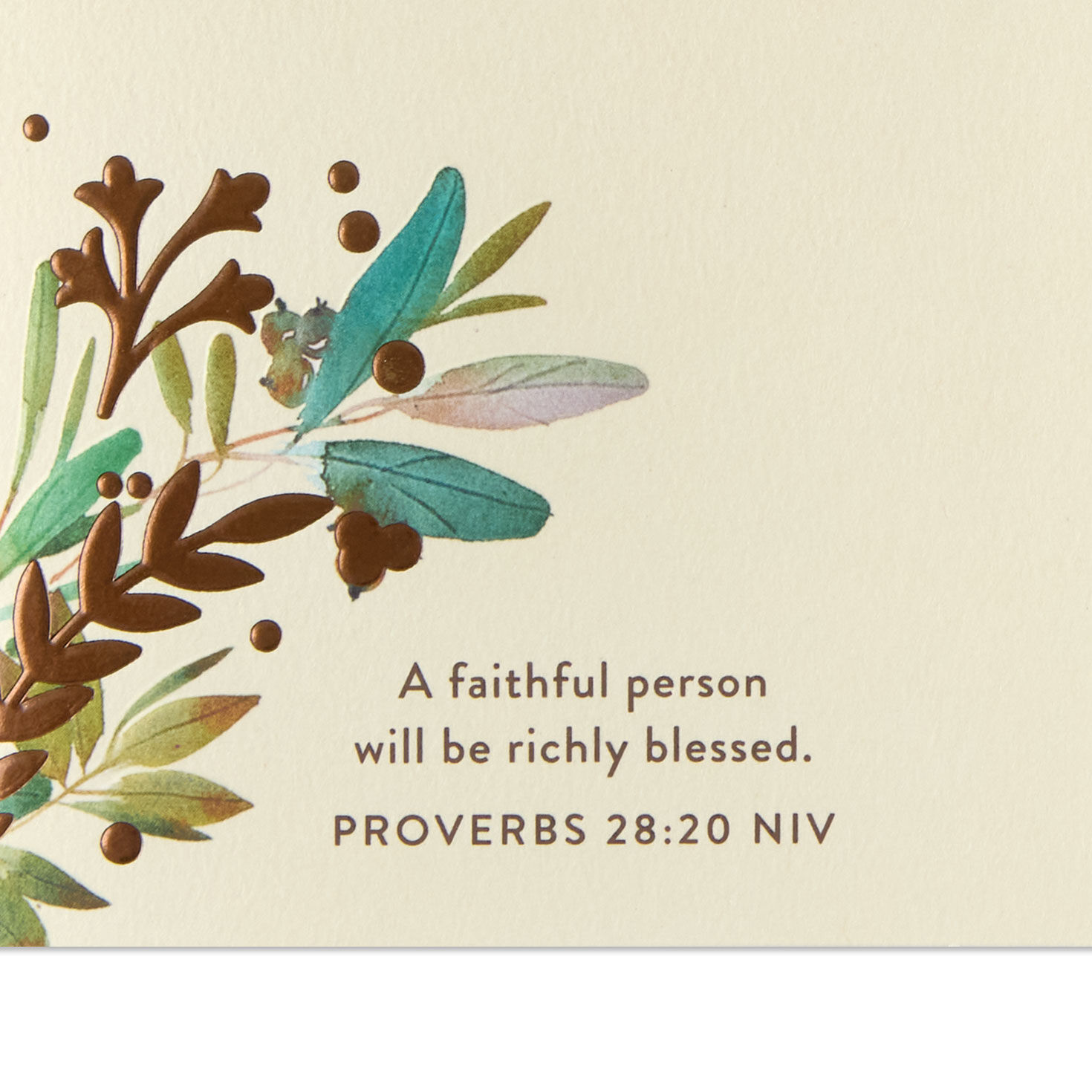 Leaves on Woodgrain Religious Father's Day Card for Husband Scripture image number 3