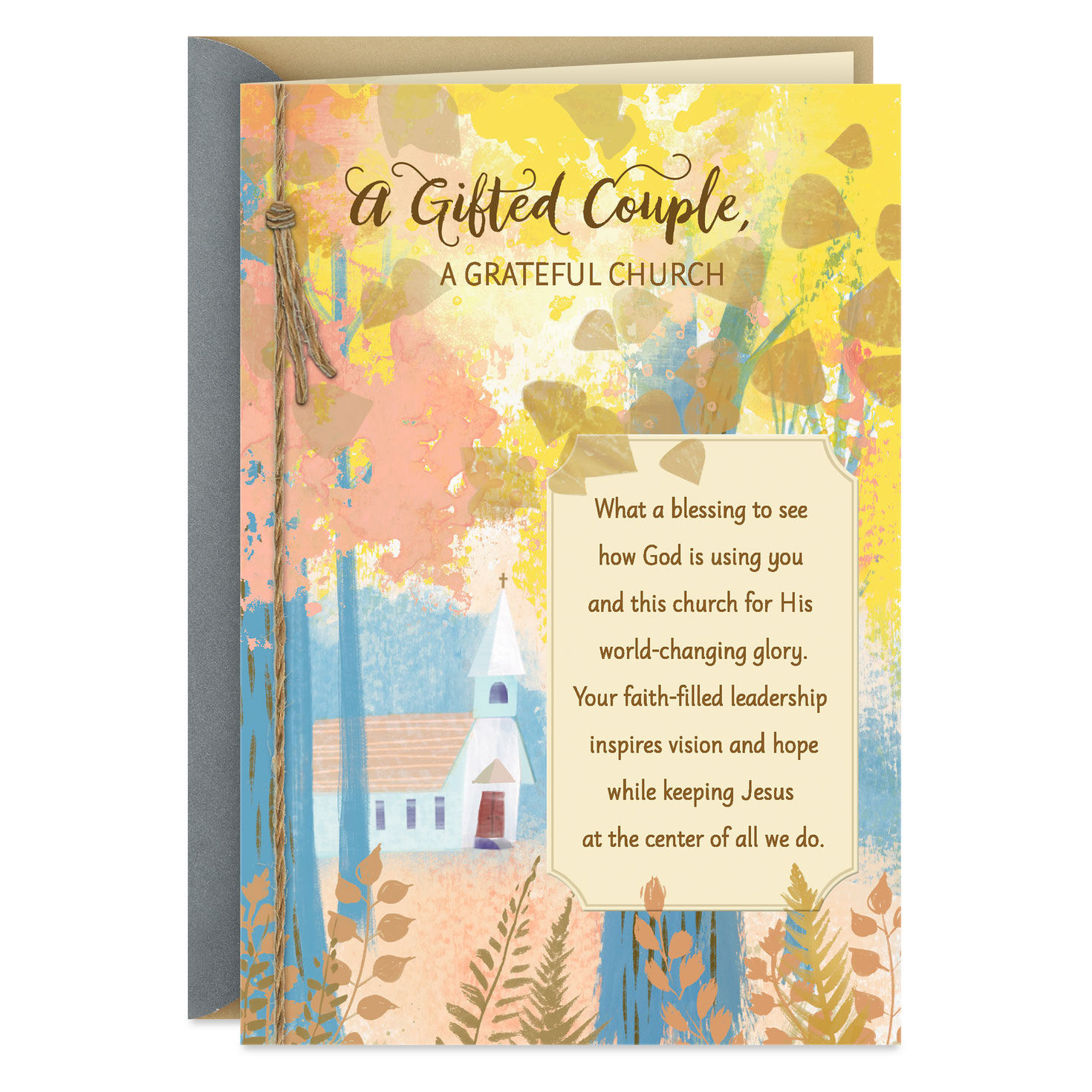 Gifted Couple, Grateful Church Religious Clergy Appreciation Card for Couple in Ministry