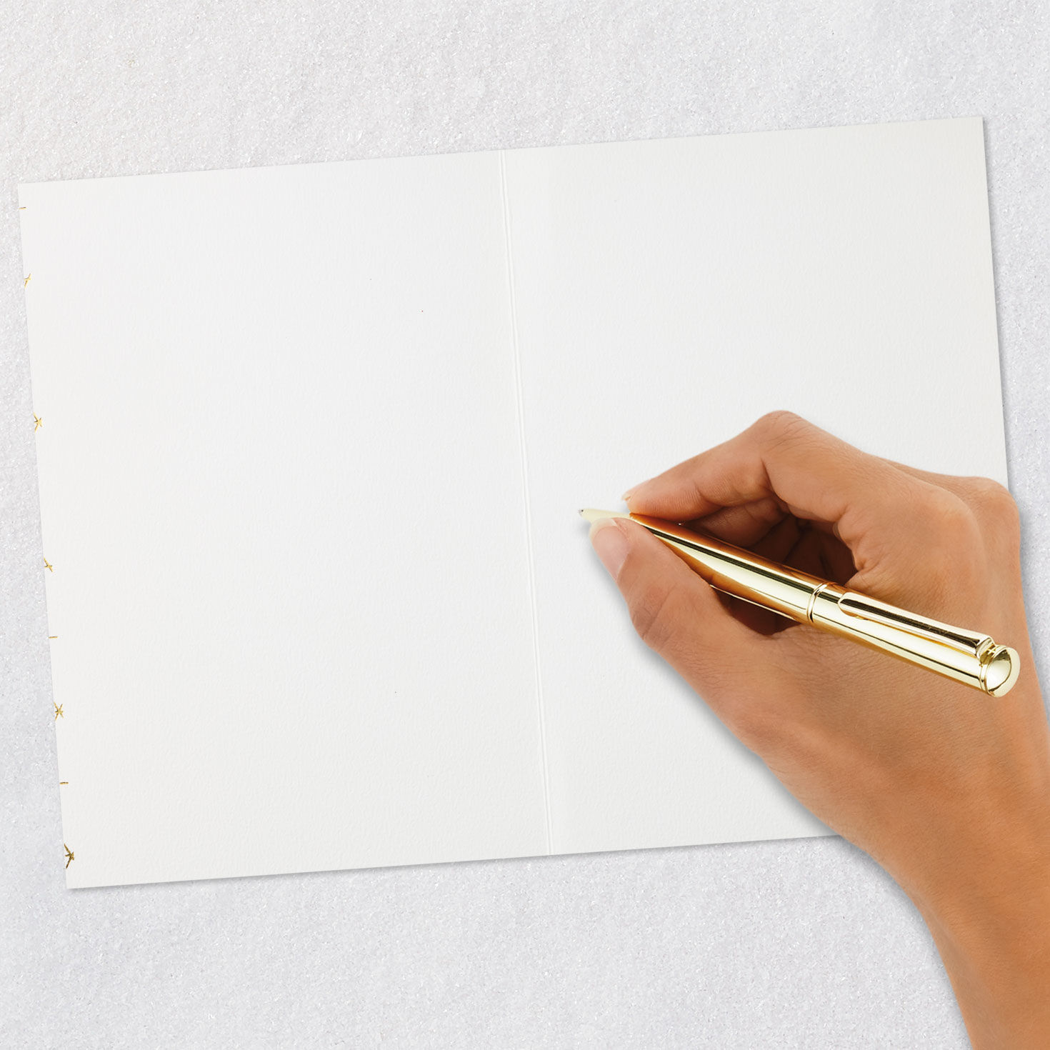 Gold Star of David Blank Jewish Card signing card image number 5