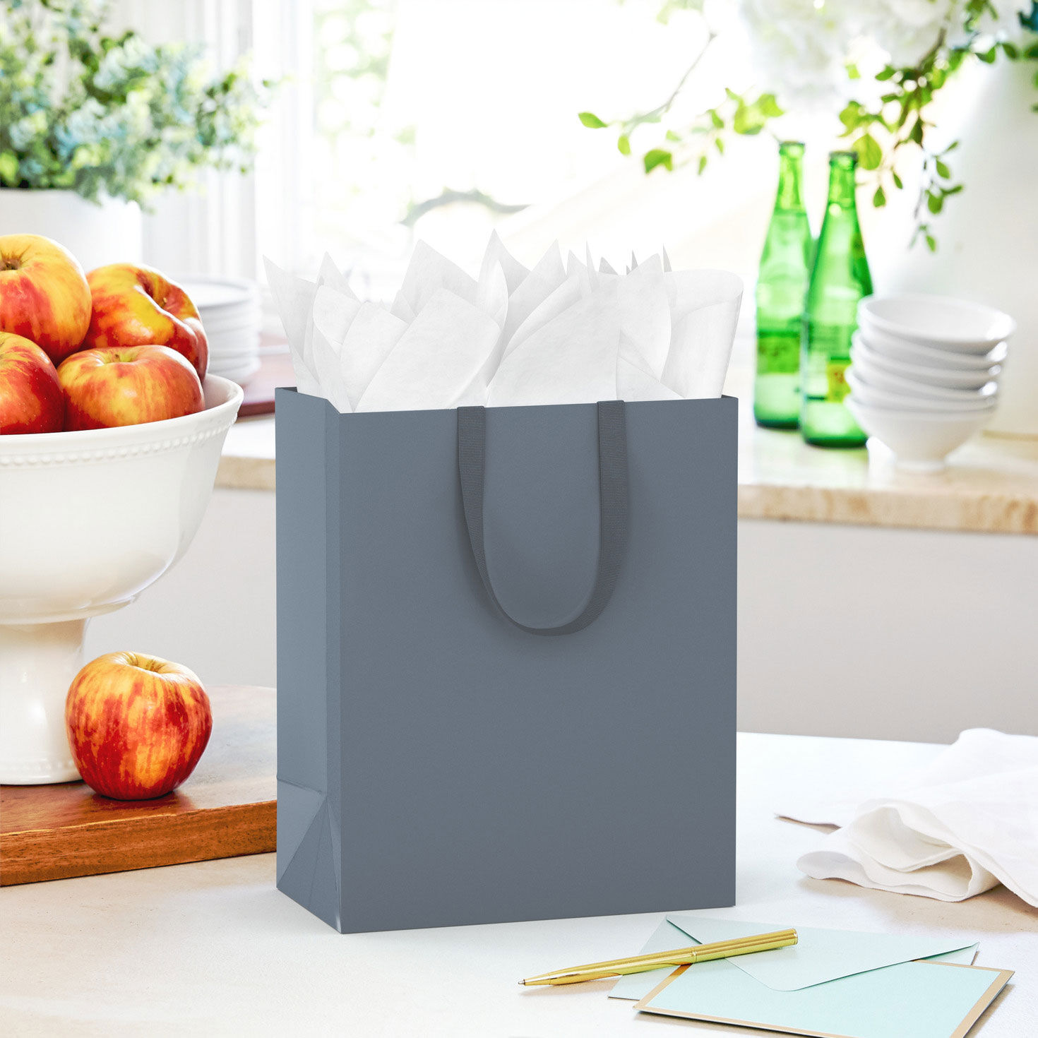 9.6" Solid Medium Gift Bag, , large image number 2