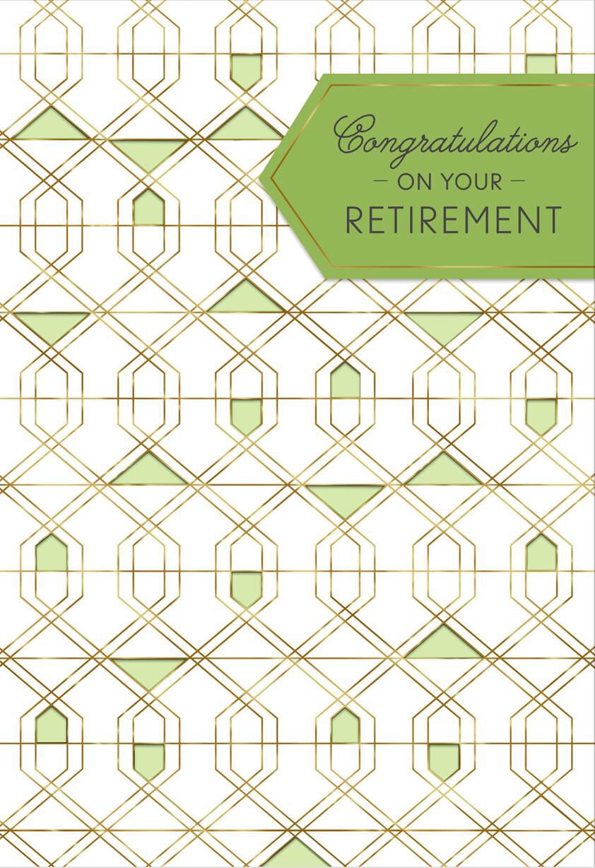 Geometric Designs Retirement Card