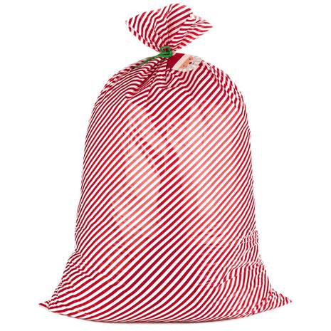 56" Giant Plastic Gift Bag With Santa Tag and Tie, , large