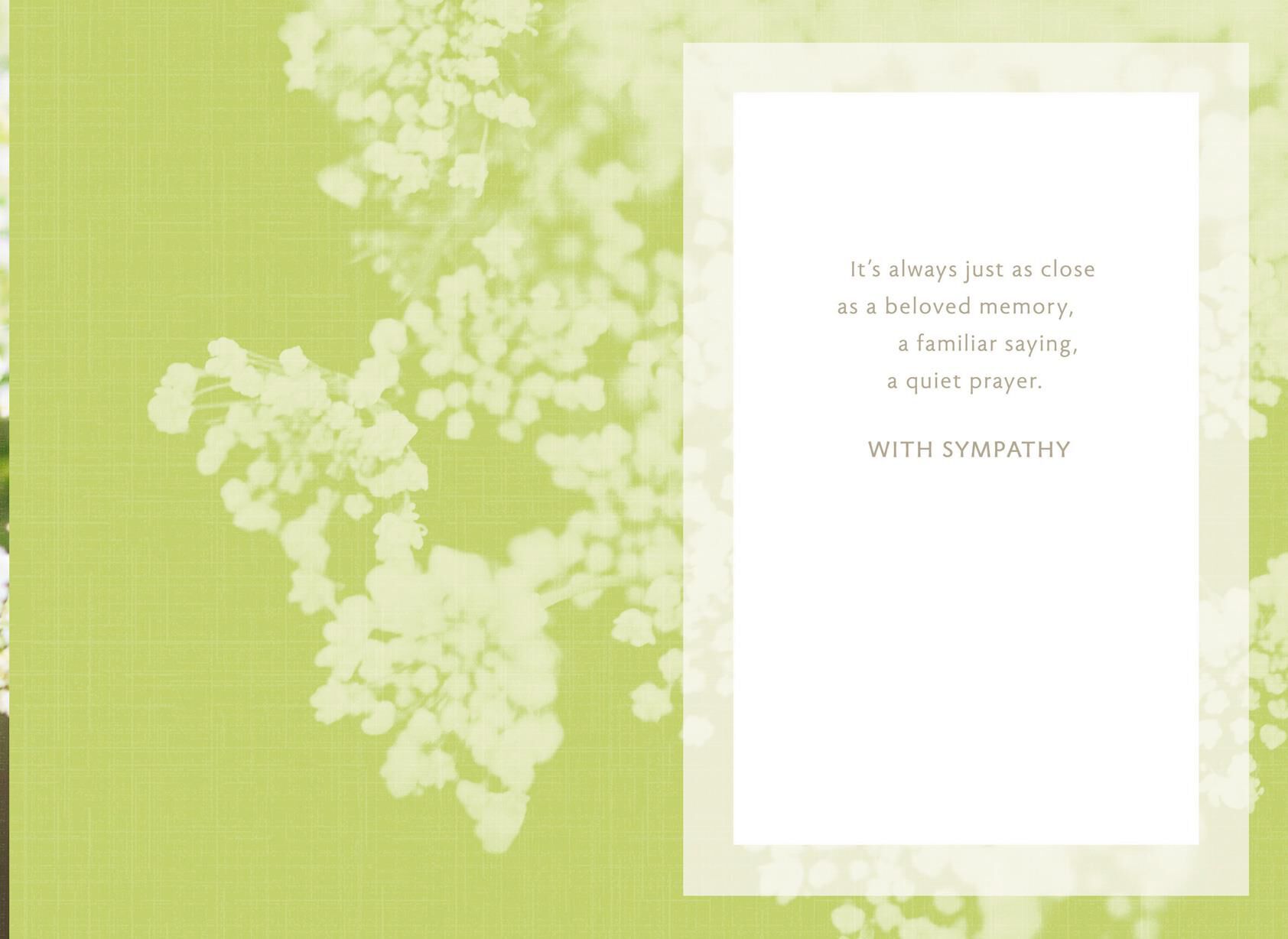 Love Never Ends Sympathy Card