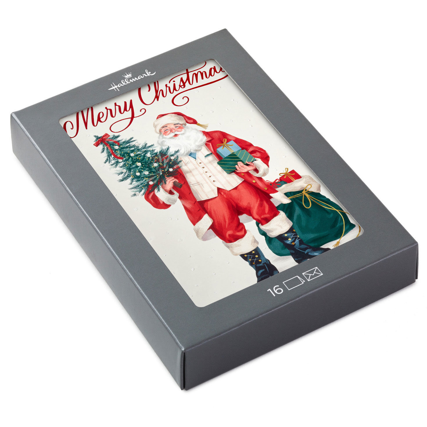 Vintage Santa With Gifts Boxed Christmas Cards, Pack of 16 for only USD 15.49 | Hallmark
