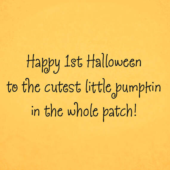 Cute Pumpkin Baby's First Halloween Card, , large image number 2