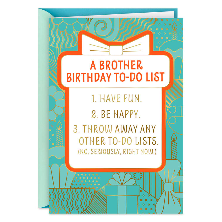 Have Fun and Relax Today Birthday Card for Brother, , large image number 1