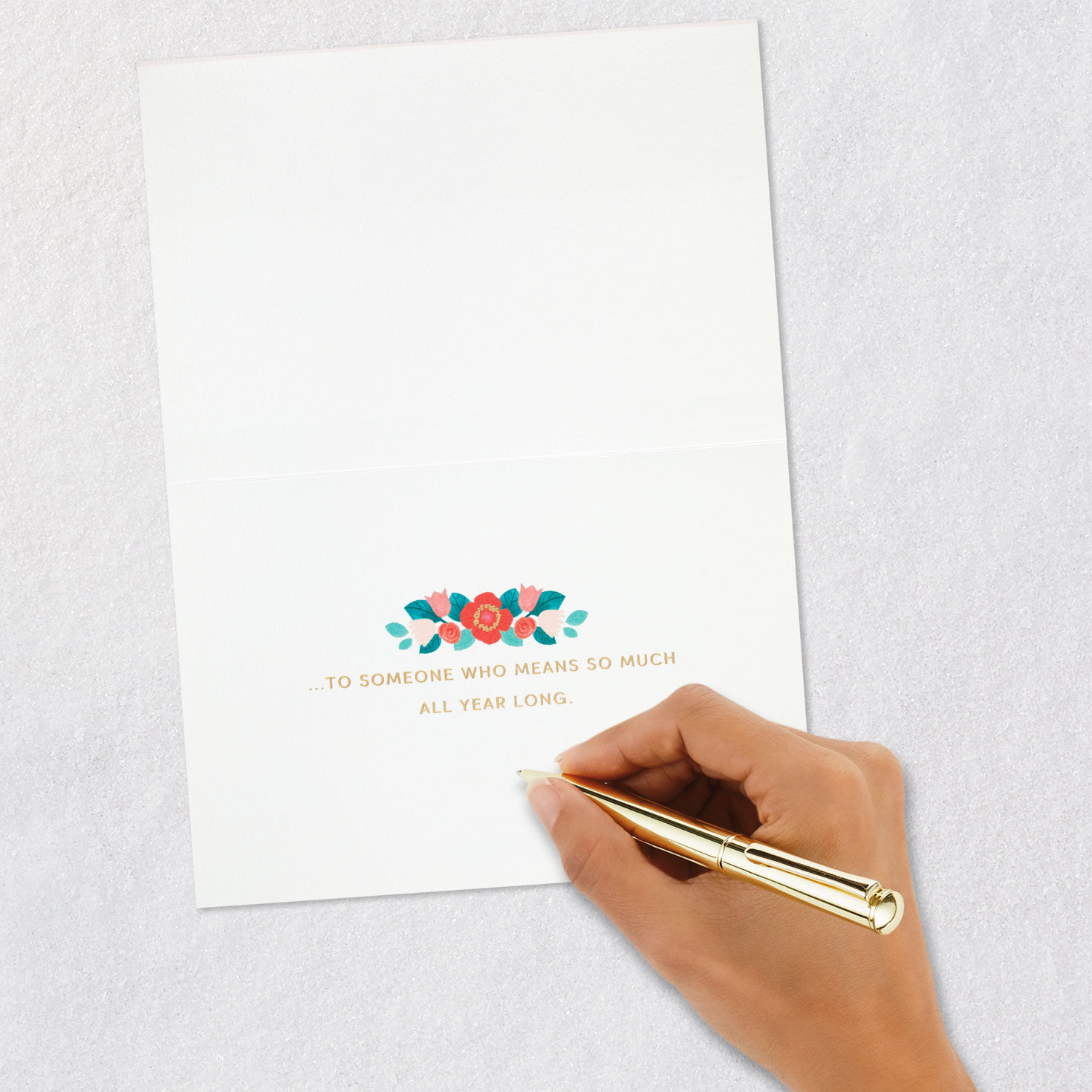 Hearts and Flowers Happy Valentine's Day Card signing card image number 6