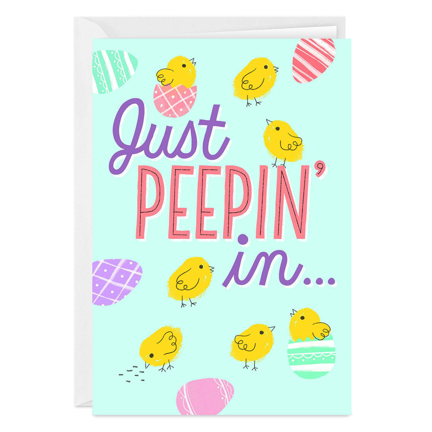 Cute Chicks Peepin' In Custom Easter Card
