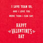 I Love Team Us Heart Football Valentine's Day Card for Husband, , large image number 3