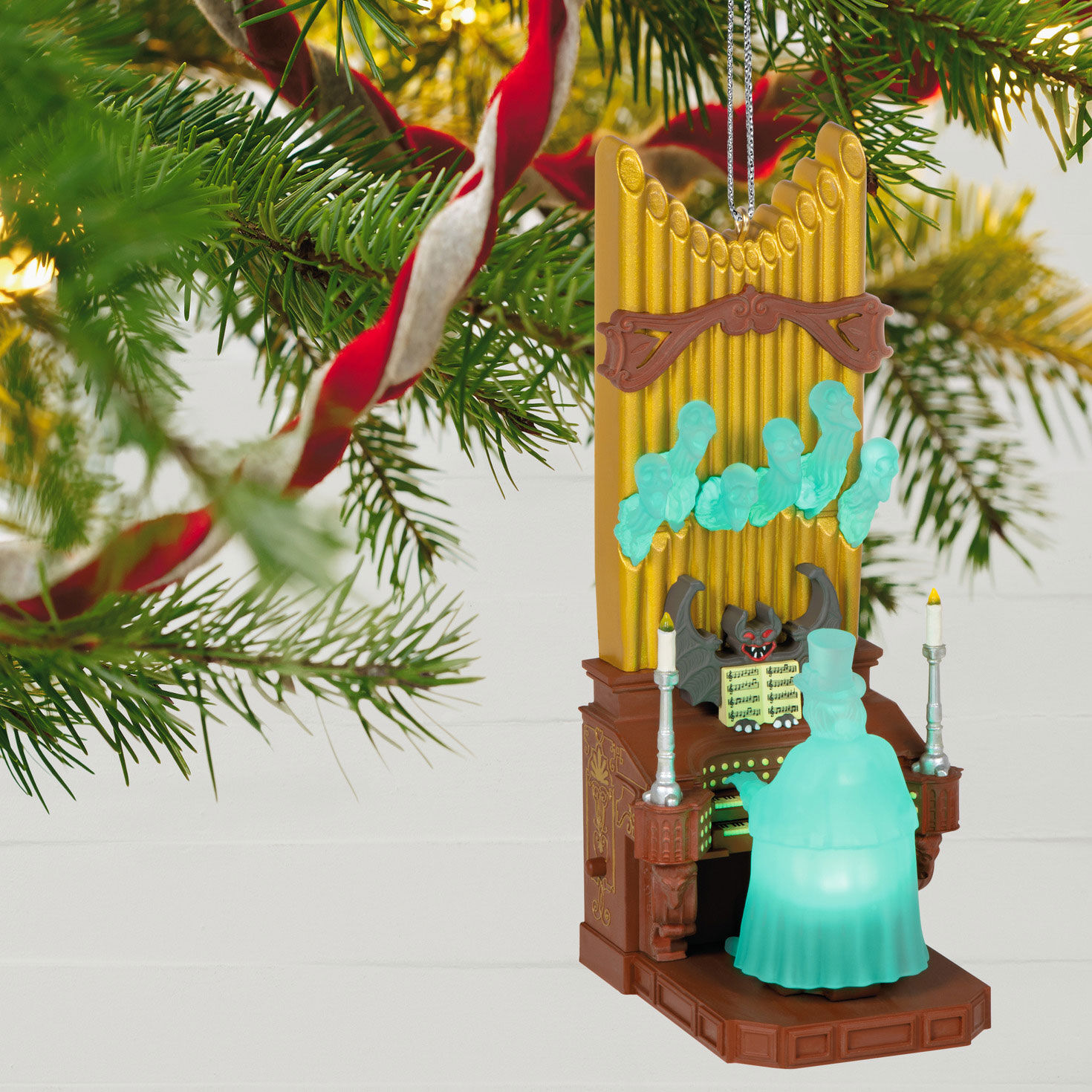Haunted Mansion Organist Keepsake Ornament hanging on tree image number 2