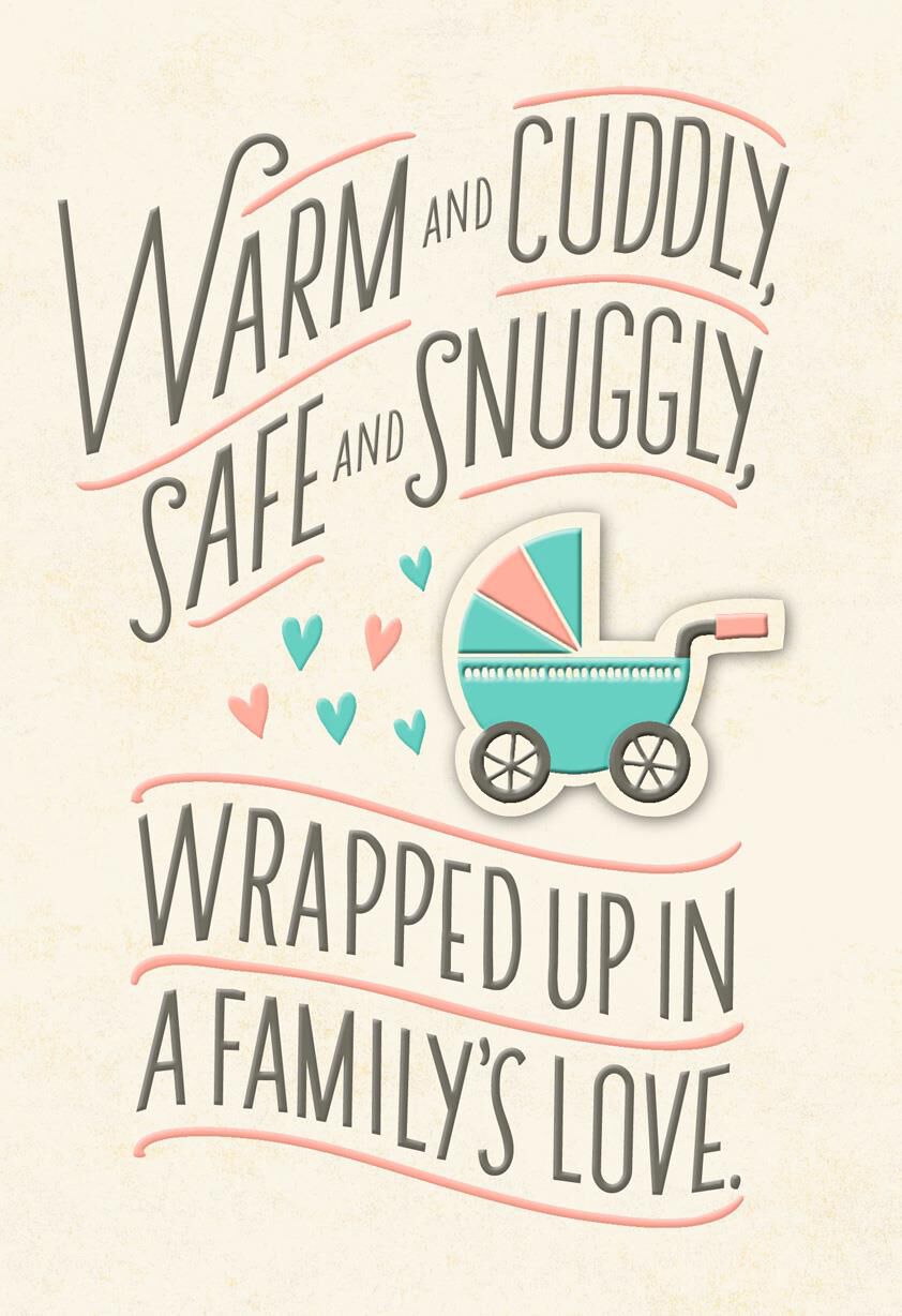 Warm and Cuddly New Grandchild Baby Card