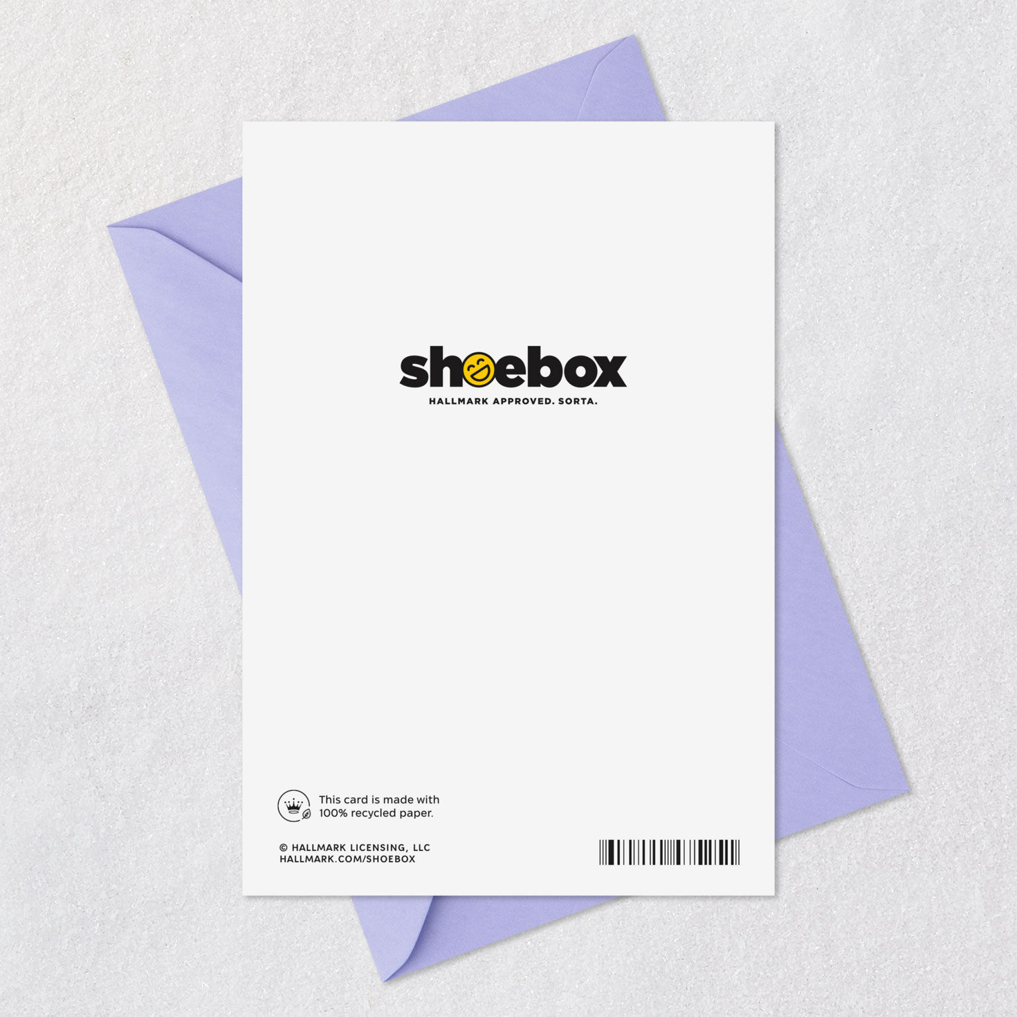 Red Teleprompter-Style Lettering Funny Friendship Card Card Back with Envelope image number 7