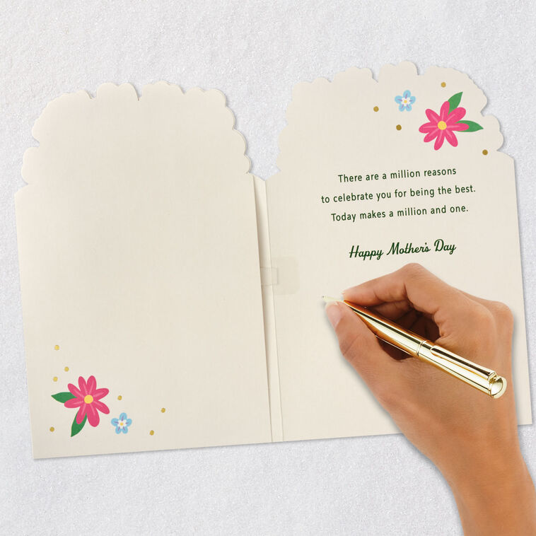 Trophy Cup With Flowers Musical Mother's Day Card  image number 6
