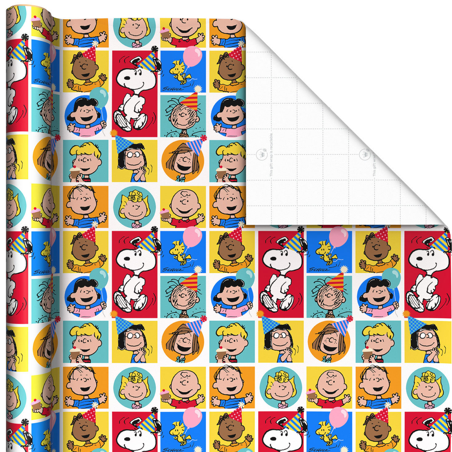 Peanuts Birthday Party Wrapping Paper Roll 3-Pack  image number 5