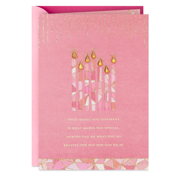 Nobody Like You Artistic Candles Birthday Card