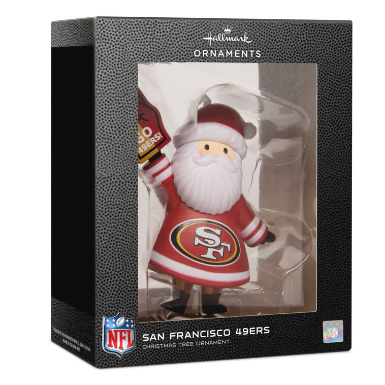San Francisco 49ers Santa Fan Christmas Ornament  image number 7