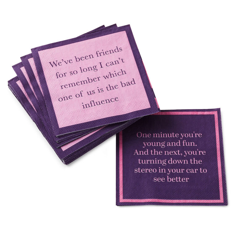 Drinks on Me Young and Fun Funny Party Napkins, Pack of 20