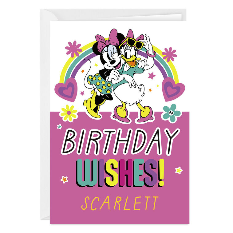 Disney Minnie Mouse and Daisy Custom Birthday Card