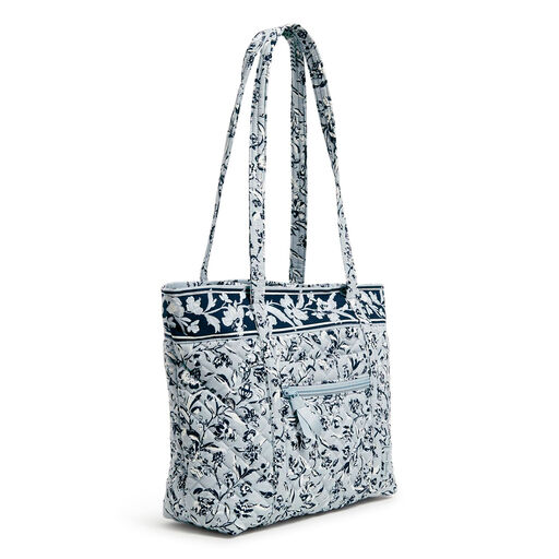 Vera Bradley Small Vera Tote Bag in Perennials Gray, 