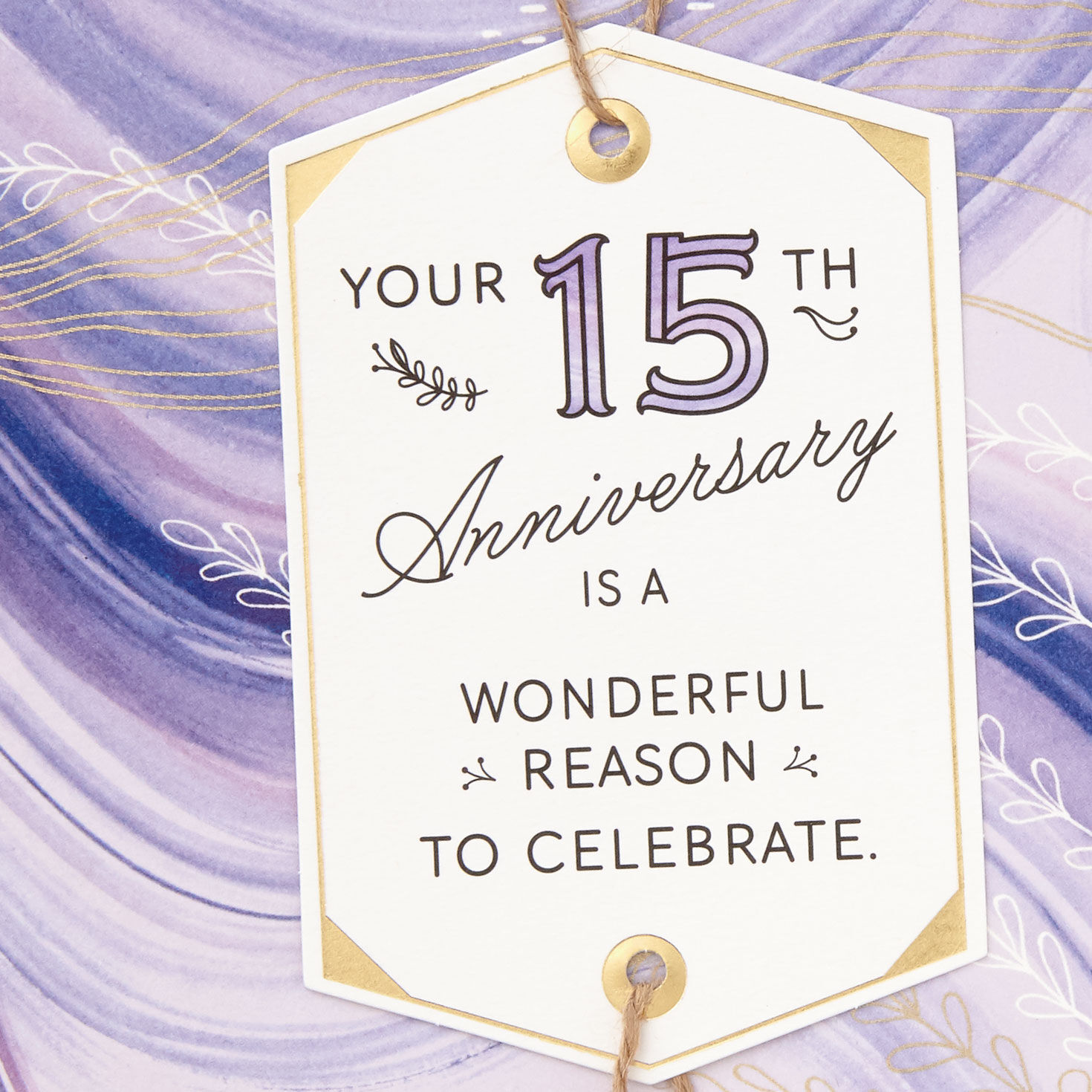 Purple Watercolor 15th Anniversary Card for only USD 4.99 | Hallmark