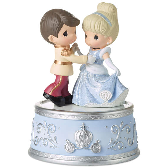 Precious Moments Disney Cinderella and Prince Charming Musical Figurine, 5.4"