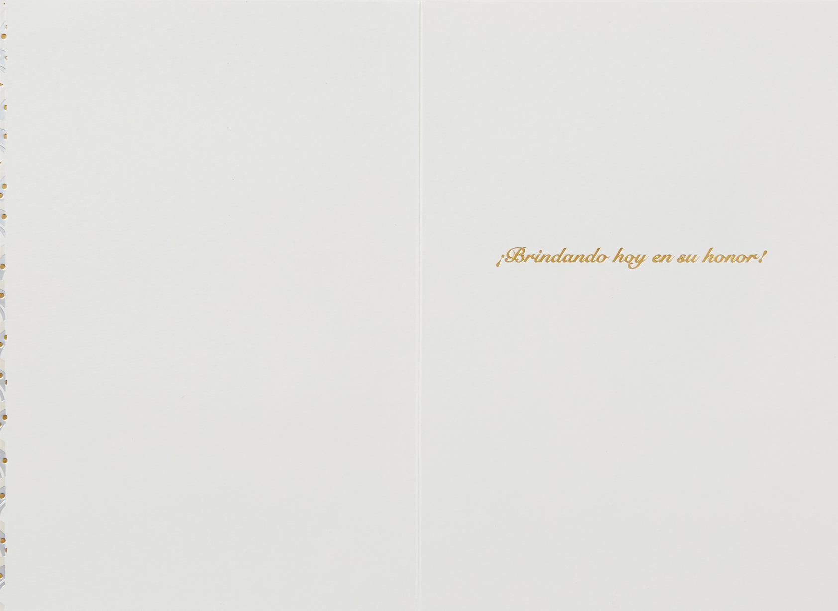 ¡Brindando Hoy En Su Honor! Spanish-Language Wedding Card