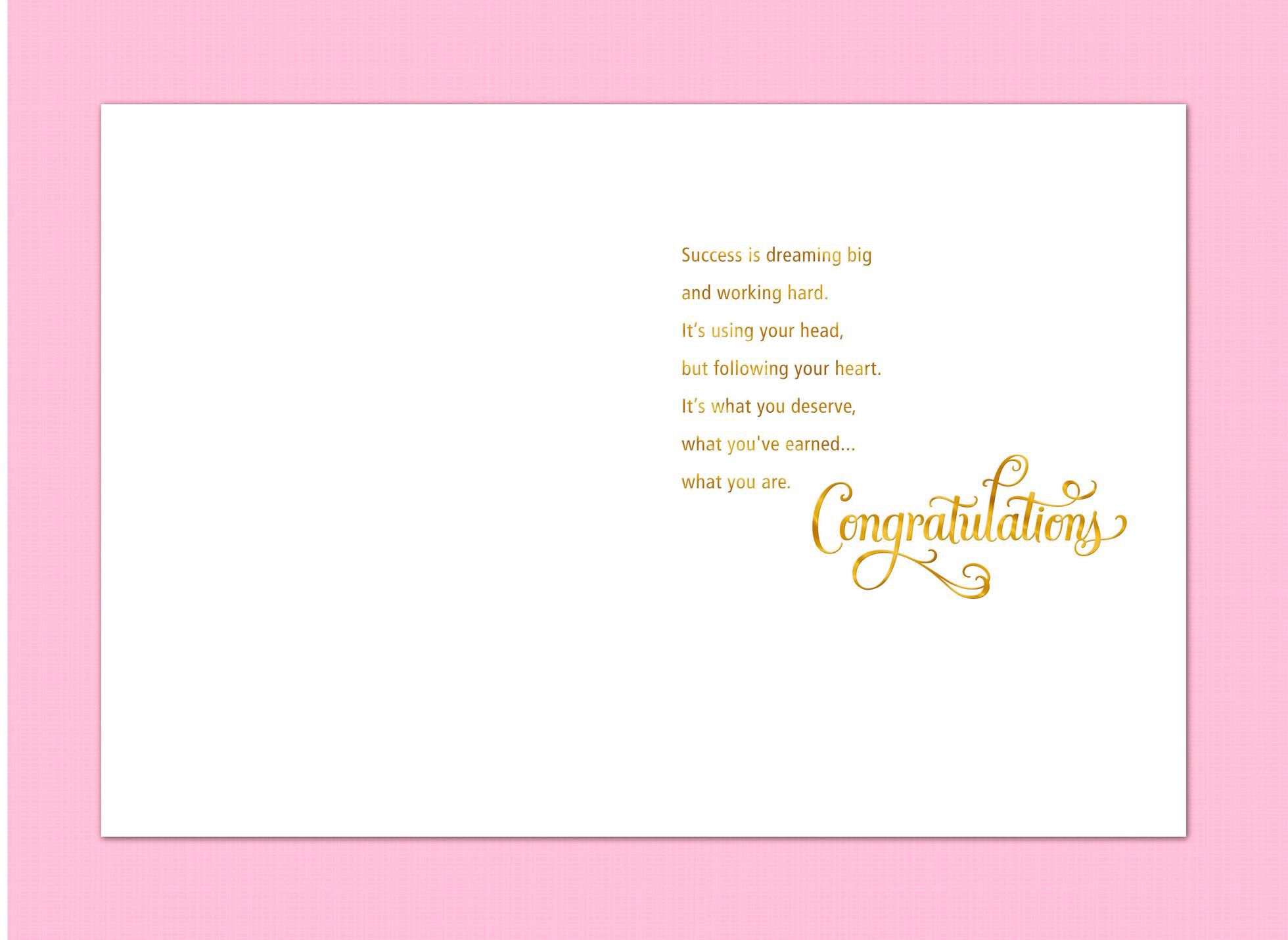 Success Is Dreaming Big Graduation Card
