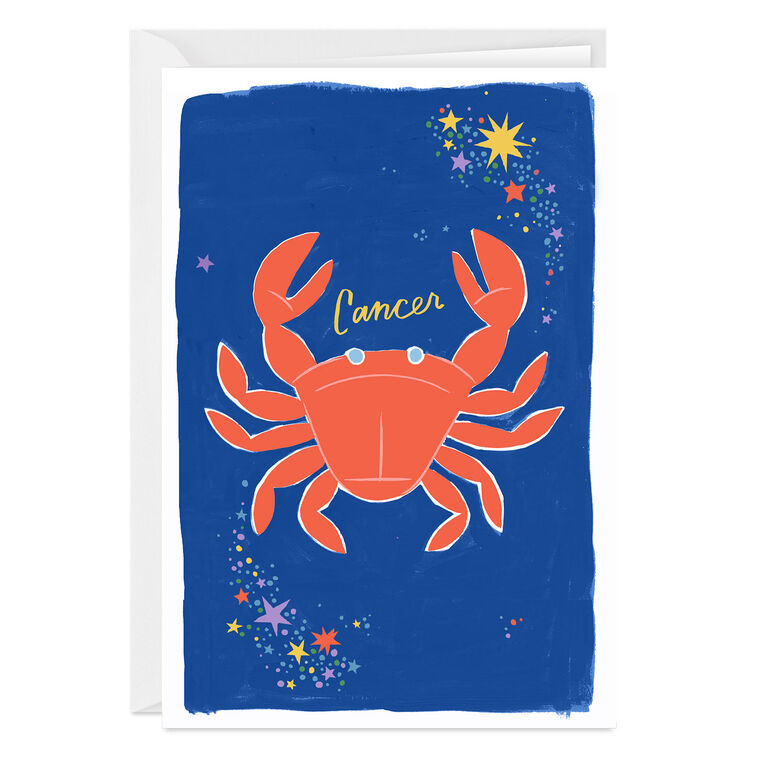 Bold and Bright Cancer Zodiac Custom Card