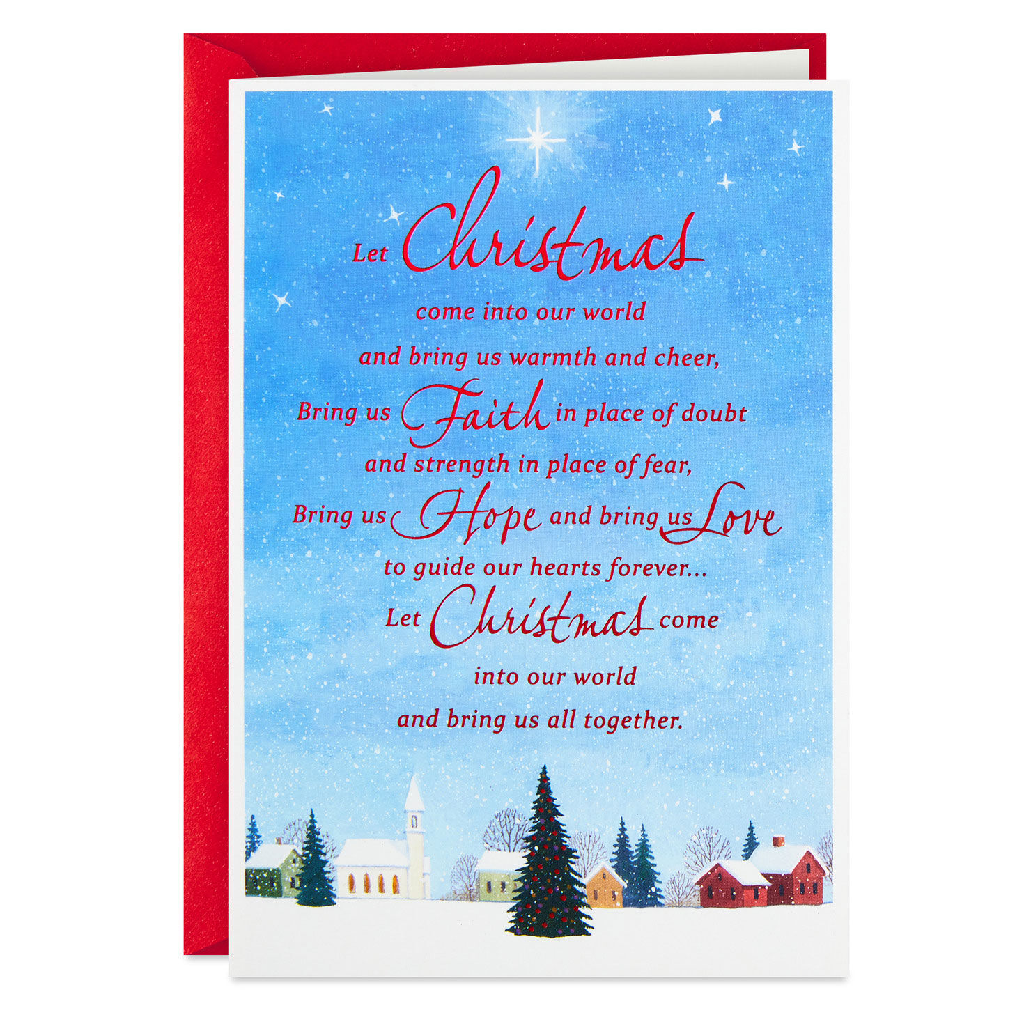 Church in Snow Boxed Christmas Cards Bulk Pack front image number 2