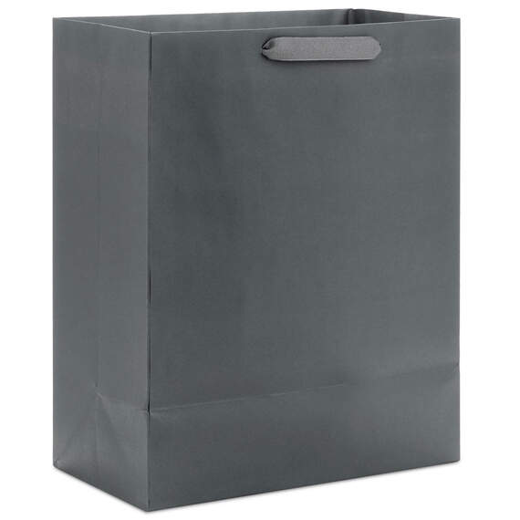 13" Gray Large Gift Bag, Gray, large image number 6
