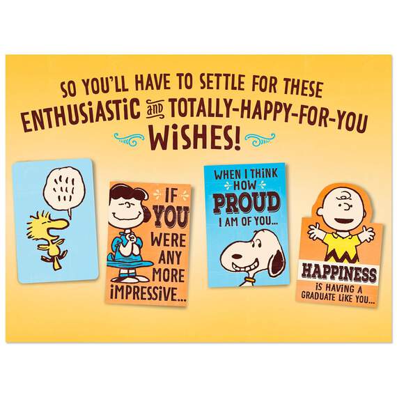 Peanuts® Enthusiastic Wishes Graduation Card, , large image number 2