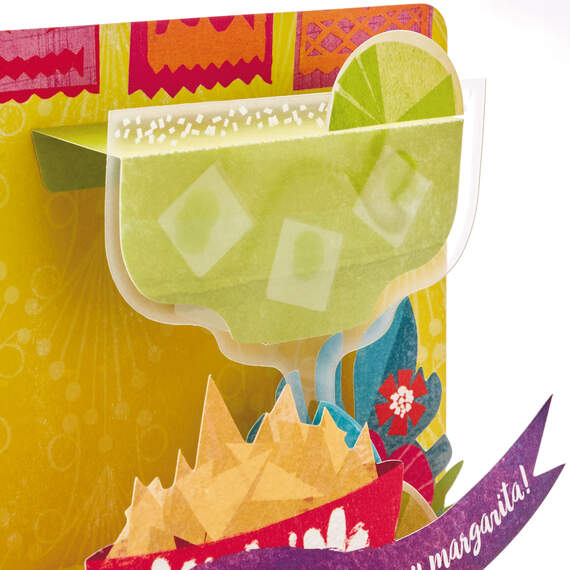 Margarita Glass and Chips Pop Up Birthday Card, , large image number 5