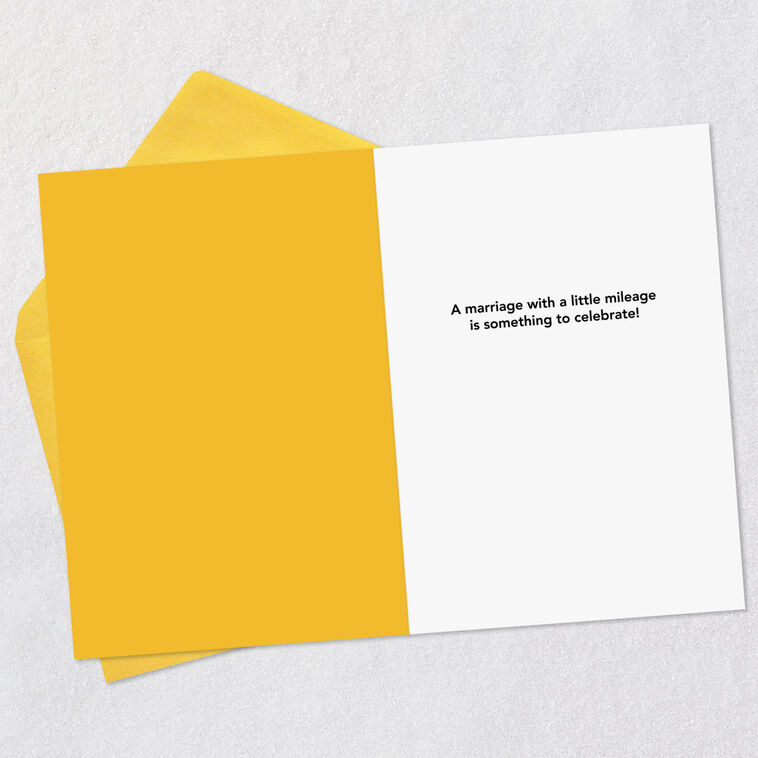 Antique Blue Car Funny Anniversary Card  image number 3