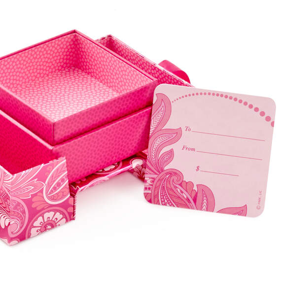 Pink Paisley Flowers Gift Card Holder Pop-Up Box, , large image number 5