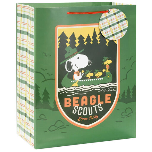 13" Peanuts® Beagle Scouts Badge Large Gift Bag, 