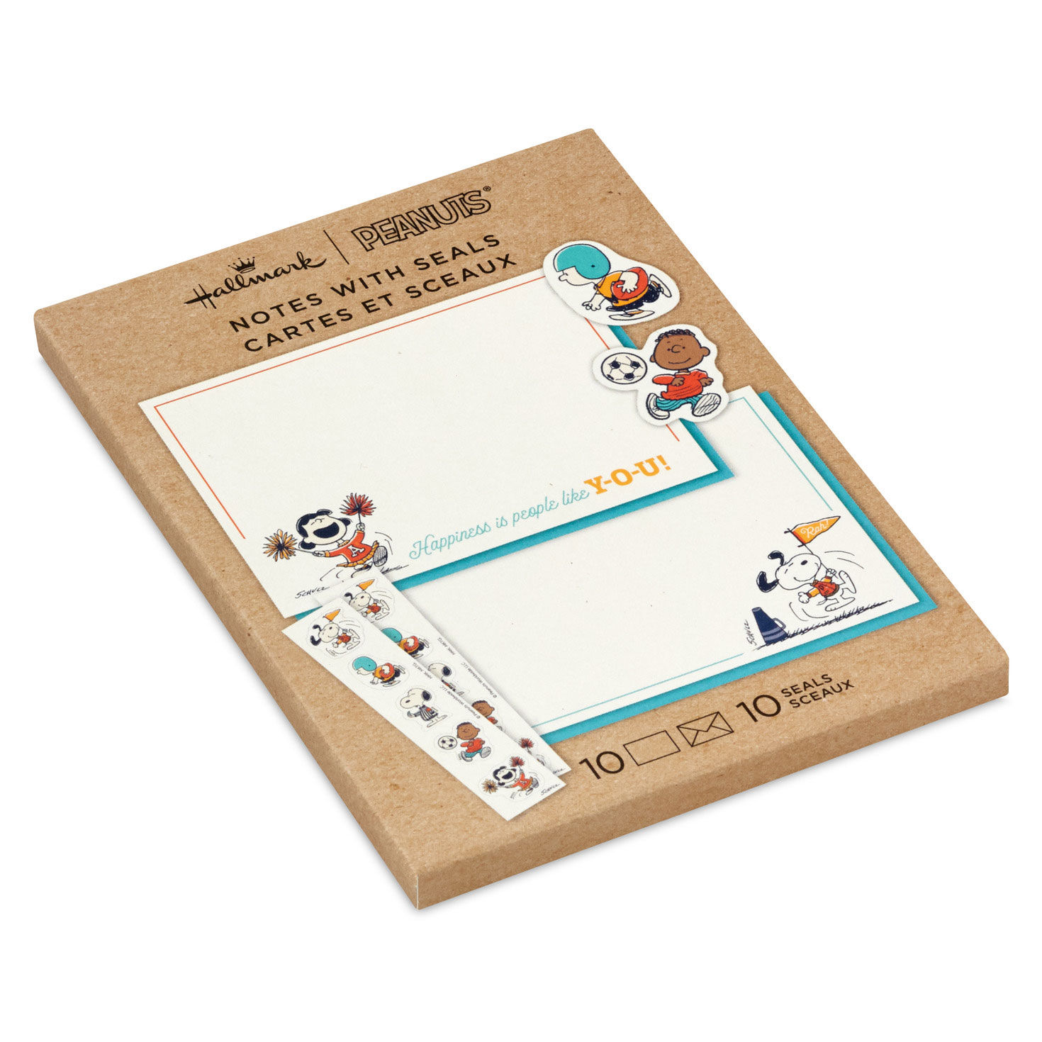 Peanuts Sporty Snoopy Note Cards and Stickers Pack package front image number 2