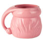 Color-Dipped Shaped Santa Mug in Coral Pink back image number 2