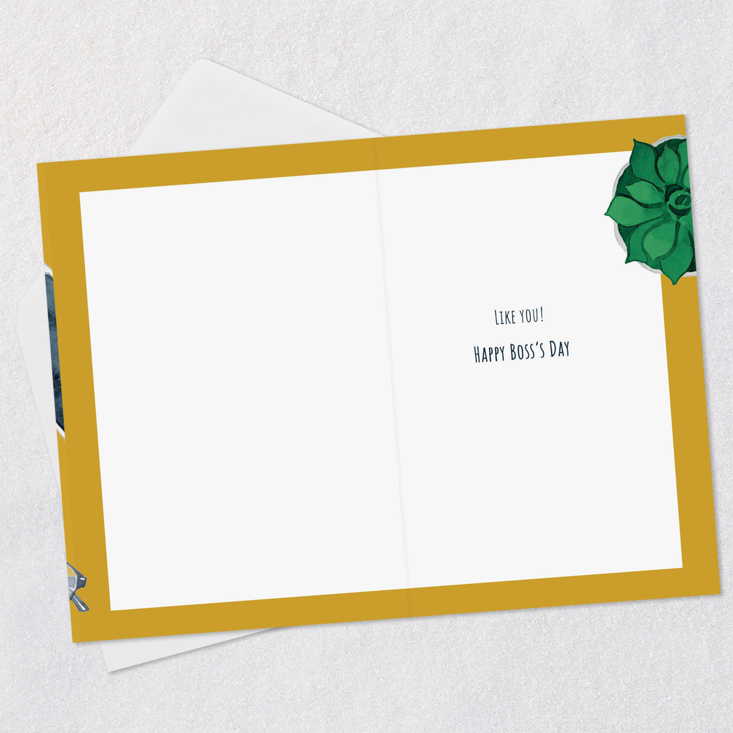 Office Icons Boss's Day Card Open card with envelope image number 3