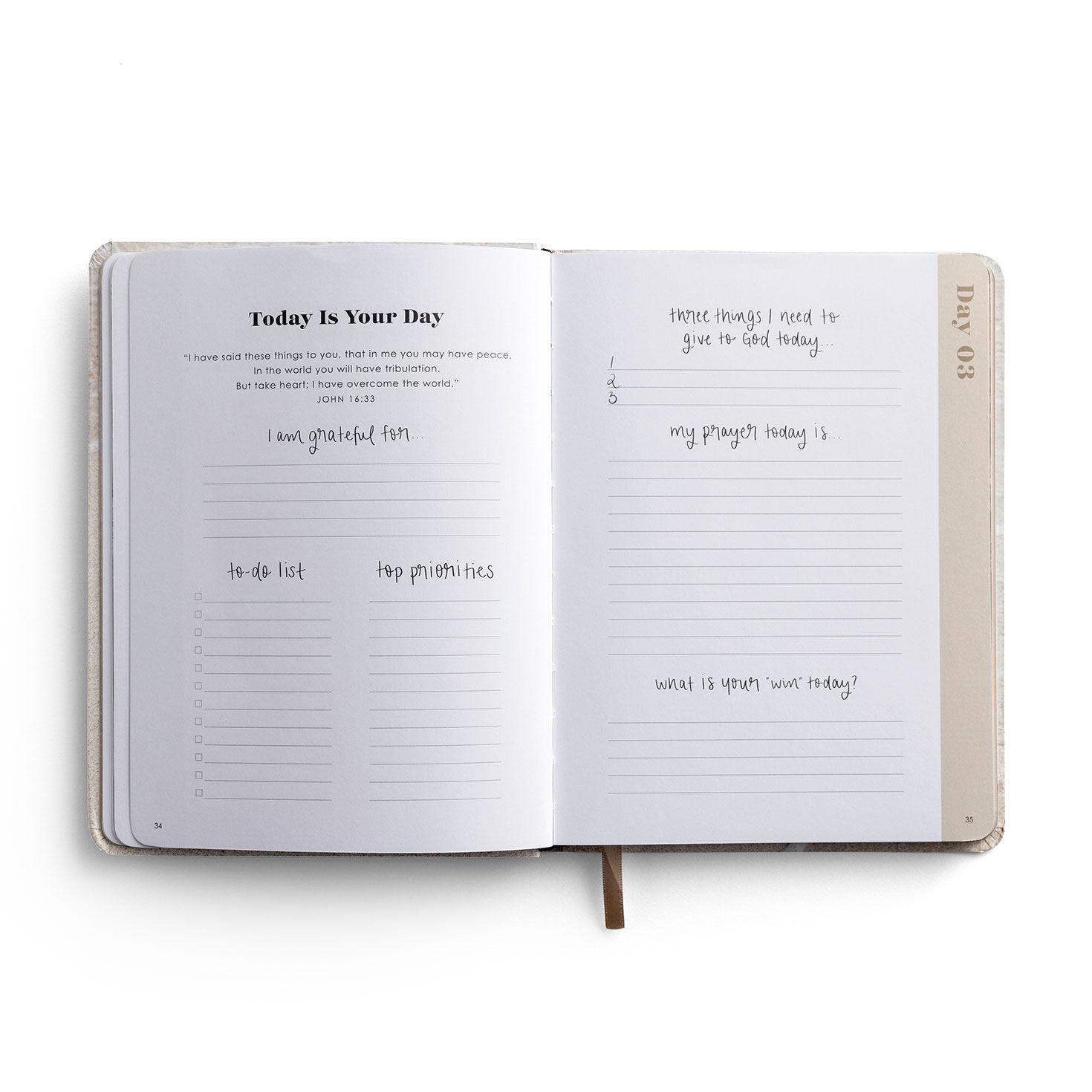 Inspirational Productivity Journal inside spread image number 3