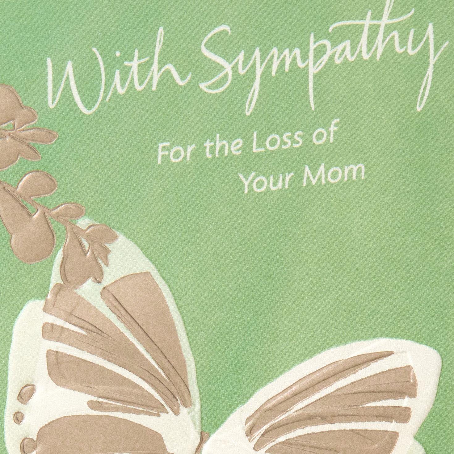 Leaves & Butterfly Religious Sympathy Card Loss of Mom  image number 6