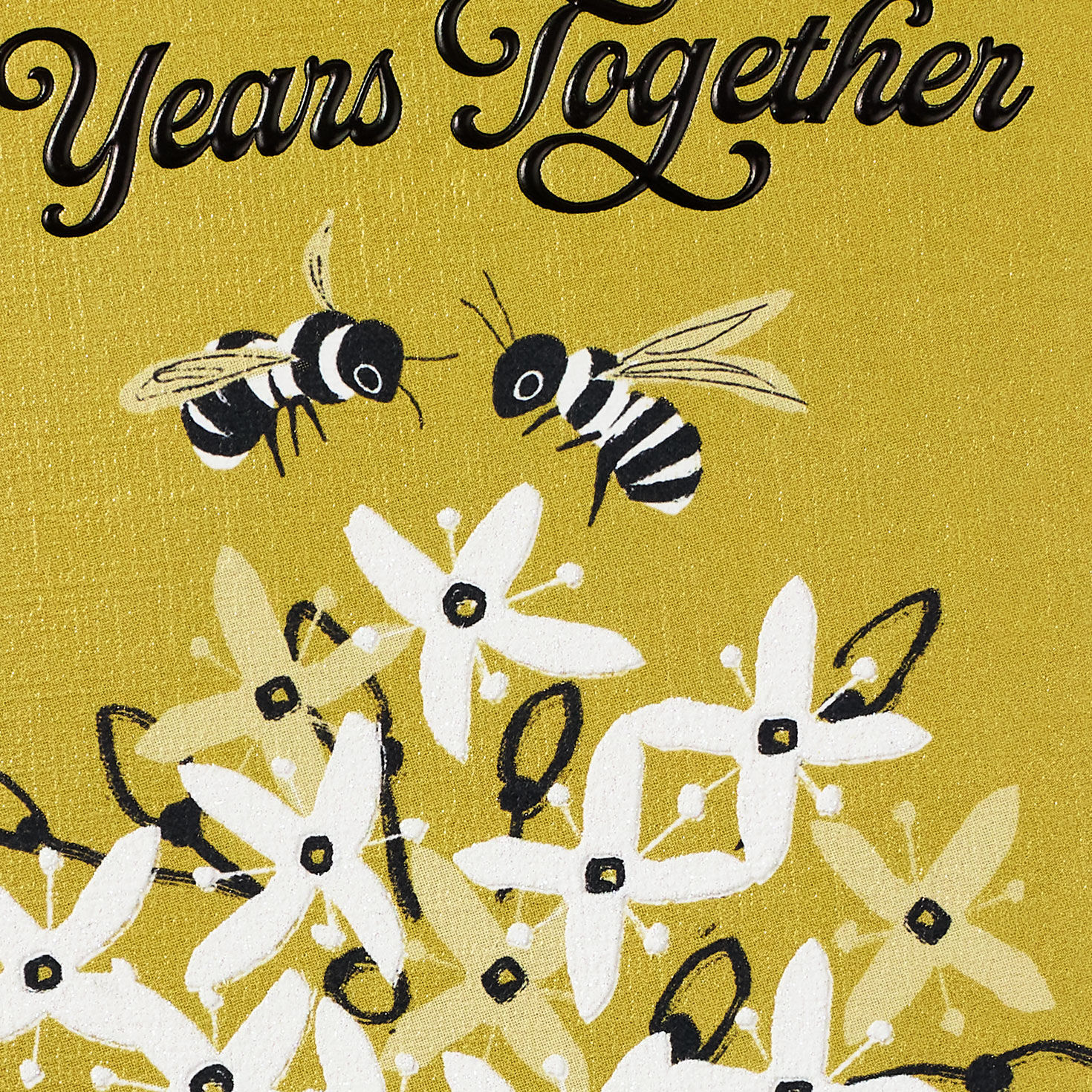 Bumble Bees and Tropical Plants 15th Anniversary Card Card Front Detail image number 5