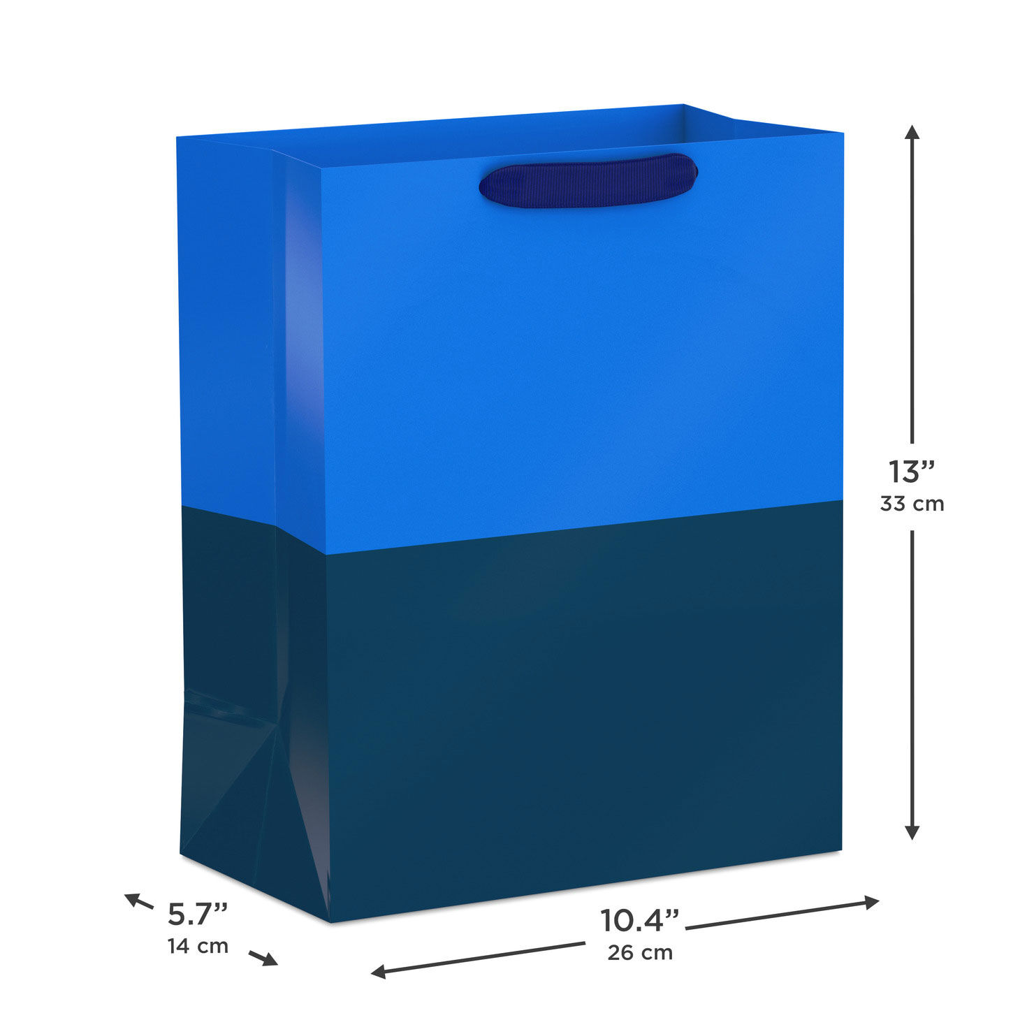 Navy and Bright Blue Large Gift Bag measurement image number 3